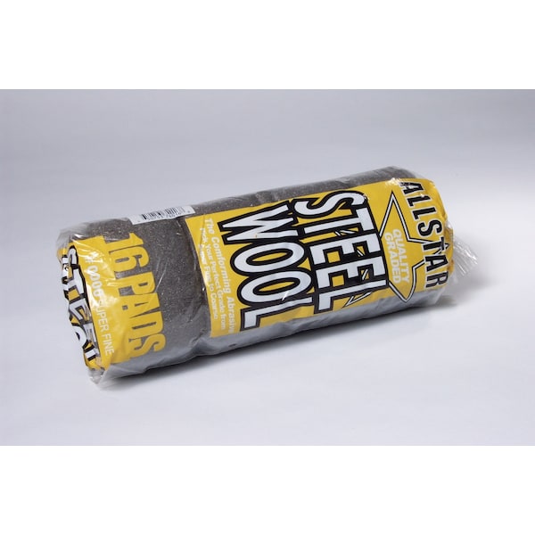 Car Dealer Depot "0000" Super Fine Steel Wool Sleeve 16 Pad/Sleeve 74016 - main